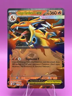 Pokemon TCG Mega Charizard Y ex 030 Mega Evolution Black Star Promo - Image 1
