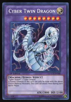 Cyber Twin Dragon - LCGX-EN180 - Secret Rare - 1st Edition Yugioh US Print - Image 1