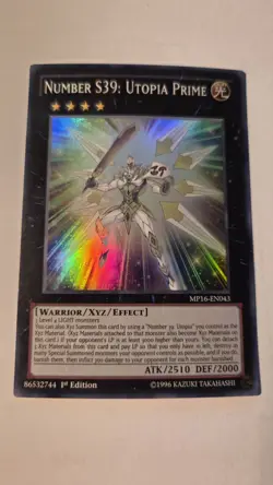 Yugioh Number S39: Utopia Prime MP16 En043 Super Rare 1st ED - Image 1