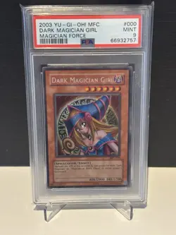 Yugioh PSA 9 Dark Magician Girl MFC-000 Secret Rare 2003 - Image 1