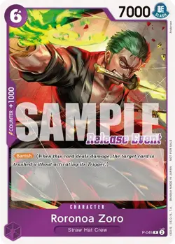 Roronoa Zoro (ST15 - ST20 Release Event Winner Pack) [One Piece Promotion Cards - Image 1