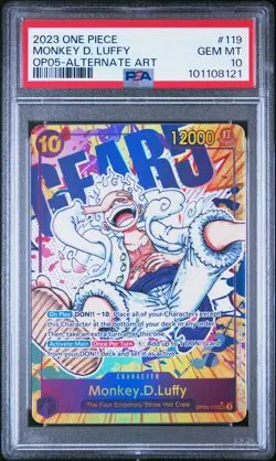 2023 ONE PIECE OP05-AWAKENING OF THE NEW ERA #119 MONKEY D. LUFFY PSA 10 - Image 1