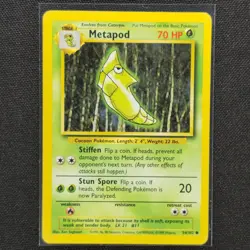 Metapod - 54/102 - Common - Base Set - Pokemon Card - LP - Image 1