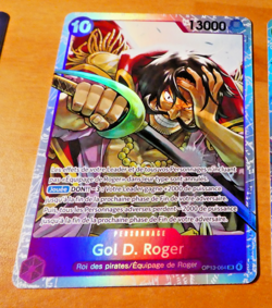 ONE PIECE CARD GAME HOLO CARTE FRANCAISE Gol D Roger SR OP13-064 SR FR ** - Image 1