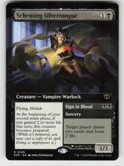 GGC-11 Scheming Silvertongue (Extended Art) 329 Rare Secrets of Strixhaven NM - Image 1