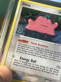 2004 Pokemon Ditto 4/112 FireRed & LeafGreen Holo CGC 9 Blue Label SWIRL!! - Image 2