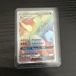 Pokemon Charizard GX 150/147 SM Burning Shadows Secret Rainbow Holo 250 HP - Image 1