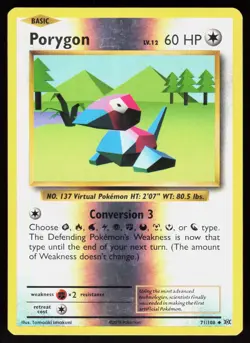 Porygon 71/108 Uncommon Evolutions Pokemon Reverse Holo Lightly Played - Image 1