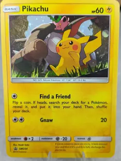 Pokemon TCG Pikachu SM234 Sun & Moon Promo Black Star Holo 60 HP 2019 - Image 1