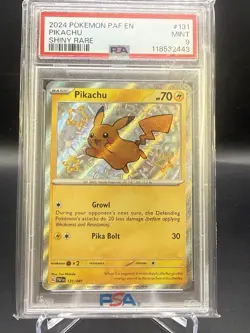 Pokemon 2024 En-Paldean Fates Shiny Rare #131 Pikachu Psa 9 - Image 1
