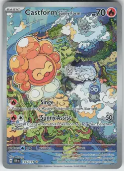UR-03 Holo Castform Sunny Form 195/191 Illustration Rare Surging Sparks NM - Image 1