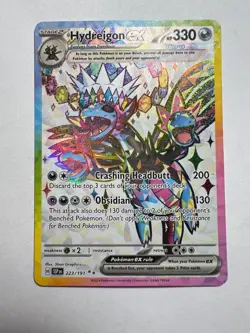 Hydreigon ex 223/191 Pokemon Sv08: Surging Sparks Holo MInt condition Pack Fresh - Image 1