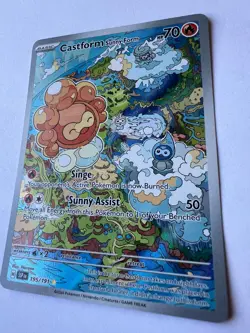 Pokemon Castform Sunny Form 195/191 Sv08: Surging Sparks Holo Pack Fresh Mint - Image 5