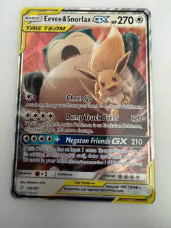 Eevee & Snorlax GX 120/181 - Tag Team - Sun Moon - Pokemon TCG - Image 1