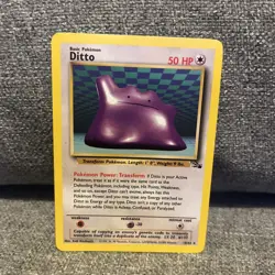 Ditto 18/62 Fossil Regular Rare Non Holo Pokemon TCG WOTC - Image 1