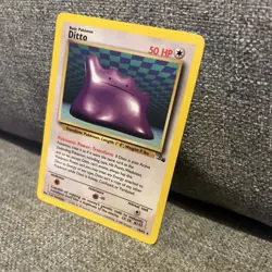 Ditto 18/62 Fossil Regular Rare Non Holo Pokemon TCG WOTC - Image 2