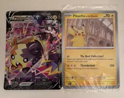 Pokemon TCG Promo Pikachu At The Museum Oversized Card (SEALED) + BONUS CARD - Image 1