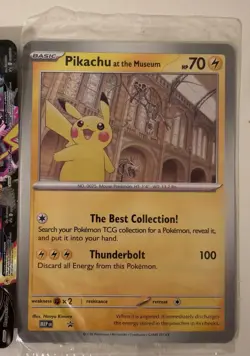 Pokemon TCG Promo Pikachu At The Museum Oversized Card (SEALED) + BONUS CARD - Image 3