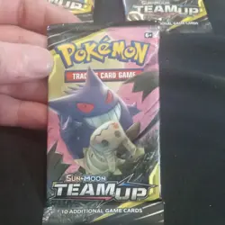 Pokemon TCG Sun & Moon Team Up Booster Pack 10 Cards English Gengar Mimikyu - Image 1
