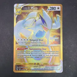 Pokemon TCG SWSH Silver Tempest Lugia VSTAR Card 211/195 Gold Secret Rare NM - Image 1