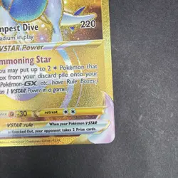Pokemon TCG SWSH Silver Tempest Lugia VSTAR Card 211/195 Gold Secret Rare NM - Image 4