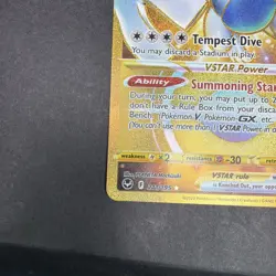 Pokemon TCG SWSH Silver Tempest Lugia VSTAR Card 211/195 Gold Secret Rare NM - Image 5