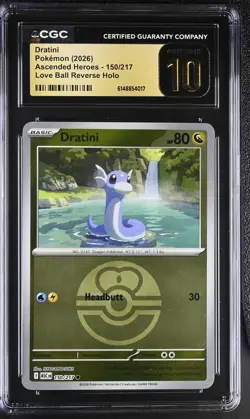 Pokemon Dratini 150/217 Reverse Holo Ascended Heroes - CGC 10 PRISTINE - Image 1