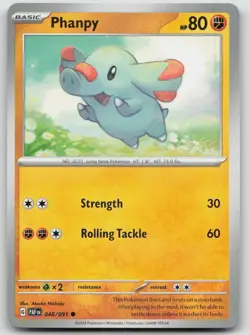 Phanpy 048/091 Paldean Fates Pokemon NM Common - Image 1