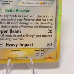 Gyarados Delta Species 8/110 Holon Phantoms Holo MP Pokemon TCG (Creases on foil - Image 4