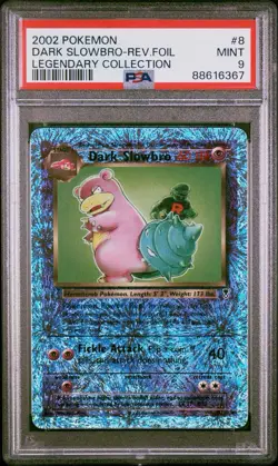 2002 Pokemon Legendary Collection Dark Slowbro Reverse Foil 8/110 Psa9 - Image 1