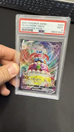 Pokemon PSA 9 2020 Champions Path Alcremie VMAX 23/73 Full Art Holo - Image 1