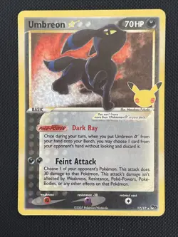 Umbreon Star 17 Classic Collection Celebrations: Classic Collection Pokemon B - Image 1