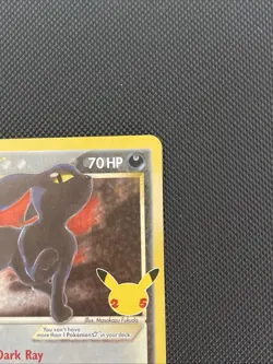 Umbreon Star 17 Classic Collection Celebrations: Classic Collection Pokemon B - Image 3
