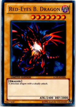 RED-EYES B. DRAGON LC01-EN006 ULTRA RARE YU-GI-OH MP - Image 1