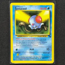 Tentacool - 56/62 - Common - Fossil Set - Pokemon Card - LP - Image 1