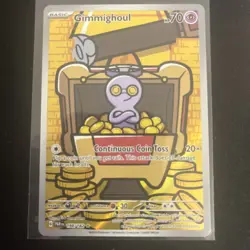 Pokemon TCG Gimmighoul Card 198/182 Illustration Rare Paradox Rift NM/M - Image 1