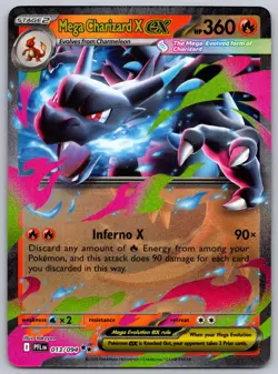 Mega Charizard X ex 013/094 Double Rare Phantasmal Flames Pokemon Holo Near Mint - Image 1