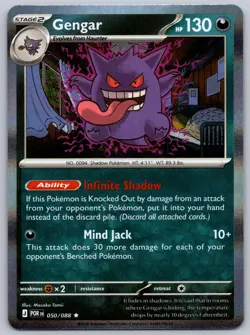Gengar 050/088 Rare Perfect Order Pokemon Holo Near Mint - Image 1