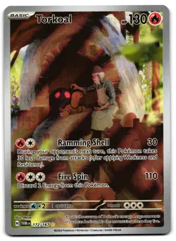 Torkoal 172/167 - 🌊 Twilight Masquerade Illustration Rare Pokemon TCG 🖤 - M/LP - Image 1