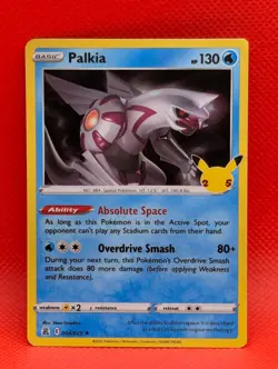 PALKIA 004/025 R CELEBRATIONS POKEMON HOLO MP PALKIA - Image 1