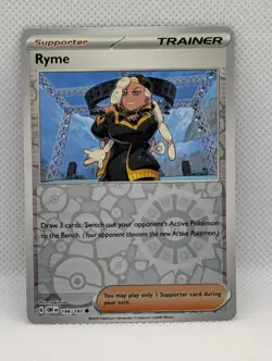 RYME 194/197 C OBSIDIAN FLAMES POKEMON REVERSE HOLO NM/M RYME - Image 1
