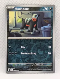 HOUNDOUR 132/197 C OBSIDIAN FLAMES POKEMON REVERSE HOLO NM/M HOUNDOUR - Image 1