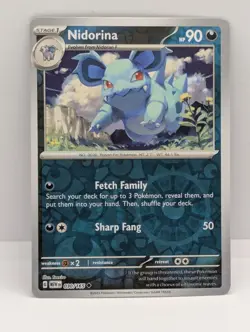NIDORINA 030/165 UC 151 POKEMON REVERSE HOLO NM/M NIDORINA - Image 1