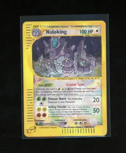 SWIRL 2003 Aquapolis Nidoking Holo Foil Rare Crystal 150/147 Secret Rare Pokemon - Image 1