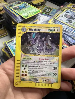 SWIRL 2003 Aquapolis Nidoking Holo Foil Rare Crystal 150/147 Secret Rare Pokemon - Image 3