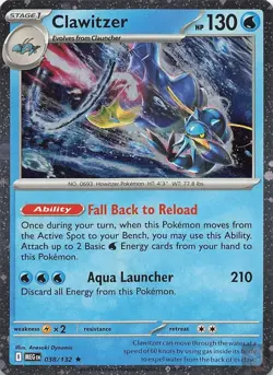 Clawitzer (Cosmo) 038/132 Mega Evolution Pokemon Near Mint - Image 1