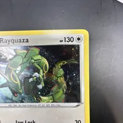 Pokemon Rayquaza SWSH Black Star Promo SWSH029 Cosmos Holo - Image 3