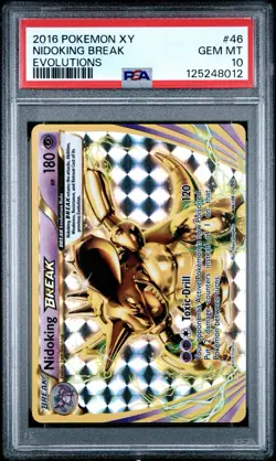 POKEMON 2016 XY Evolutions NIDOKING Break #46 PSA 10 Gem Mint RARE - Image 1