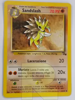 Sandslash ® Fossil 41/62 ® Non Comune ® Pokemon ® Italiano ® EX - Image 1