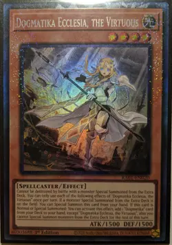 YuGiOh Dogmatika Ecclesia, the Virtuous Collector's Rare 1st Edition RA01-EN020 - Image 1